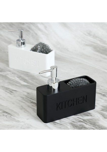 Ebru Stili Modern Mutfak Aksesuarları Sabunluk Seti Sıvı El Sabunu Dispenseri Pompa Şişe Fırçaları Süngerleri Tutar ve Saklar Scrubbers (Yurt Dışından) modelleri