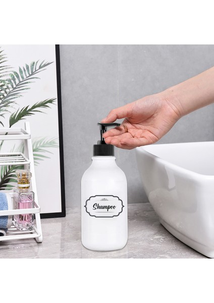 Net Stil Siyah Pompa Sabunluk Tepsi Banyo Mutfak Doldurulabilir Şampuan Vücut Yıkama Saklama Kabı Boş Şişe 500 ml (Yurt Dışından) modelleri