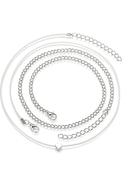 NO.50199 Boyutu Bohemian Gümüş Renk Halhal Bilezik Bacak Üzerinde Moda Kalp Kadın Halhal Yalınayak Kadınlar Için Bacak Zinciri Plaj Ayak Takısı (Yurt Dışından) indirimleri