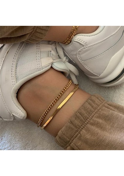 NO.50286 Boyutu Bohemian Gümüş Renk Halhal Bilezik Bacak Üzerinde Moda Kalp Kadın Halhal Yalınayak Kadınlar Için Bacak Zinciri Plaj Ayak Takısı (Yurt Dışından)