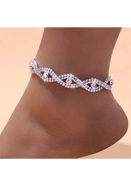 JL126 Huitan Gümüş Renk Altın Renk Markiz Göz Halhal Kadınlar Için Mikro Kaplamalı Cz Parlak Yalınayak Sandalet Bilezik Ayak Bileği Bacak Takı (Yurt Dışından) modelleri