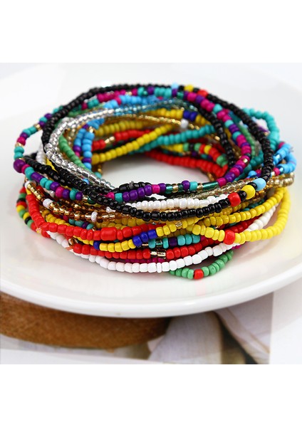 No.19 Boyutu Renk Pirinç Boncuk Ayak Bileği Bilezik Bohemian Karışık Düzensiz Boncuk Halhal Kadınlar Için Bacak Bilezik Plaj Sahil Ayak Moda Takı (Yurt Dışından) fırsatları