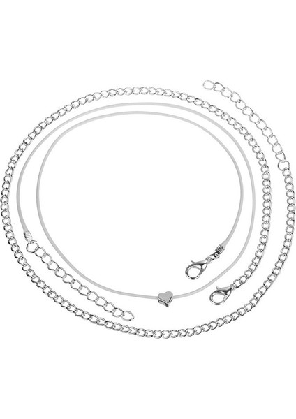 NO.50191 Boyutu Bohemian Gümüş Renk Halhal Bilezik Bacak Üzerinde Moda Kalp Kadın Halhal Yalınayak Kadınlar Için Bacak Zinciri Plaj Ayak Takısı (Yurt Dışından) modelleri