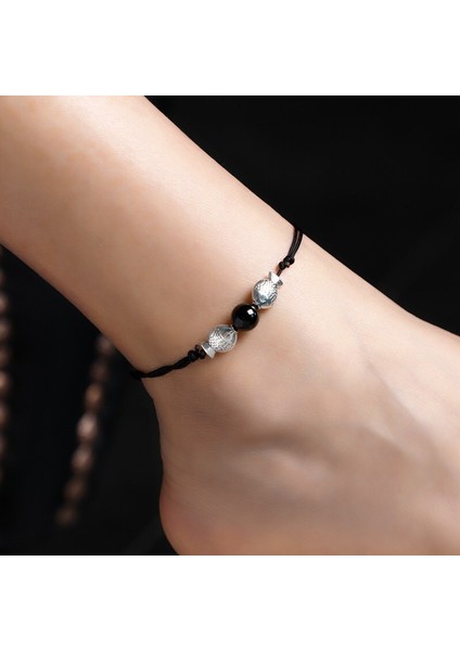 No.4 Boyutu Basit Kalp Halhal Kadın Yalınayak Sandalet Ayak Takısı Bacak Halhal Ayak Bileği Bilezik Kadınlar Için Bohemian Plaj Bacak Zinciri (Yurt Dışından)