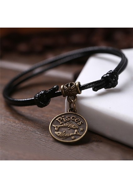 Balık Burcu Womeonstellations Zodyak Için Goth Halhal Kayışı Yaratıcı Ayak Bilezik El Yapımı Çift Halhal Yaz Takısı Plaj Için (Yurt Dışından)