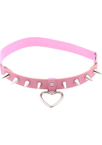 Pembe Punk Kalp Bacak Kayışı Kemer Başak Çıtçıt Uyluk Demeti Kadın Kızlar Goth Cosplay Aksesuarları Harajuku Egirl Takı (Yurt Dışından)