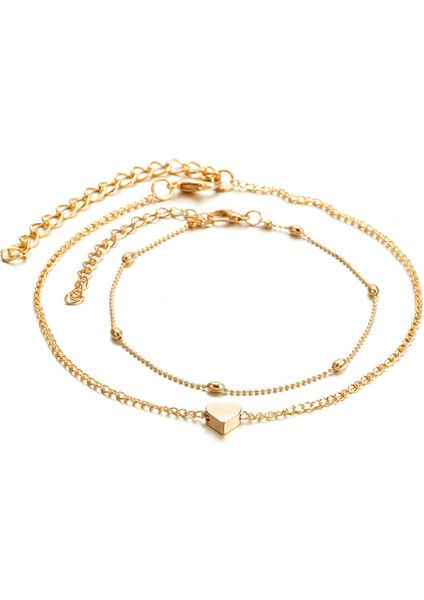 Gümüş Yeni Moda Basit Kalp Kadın Halhal Ayak Takı Bacak Yeni Halhal Ayak Bileği Bilezik Kadınlar Için Bacak Zinciri Takı Hediyeler (Yurt Dışından) modelleri