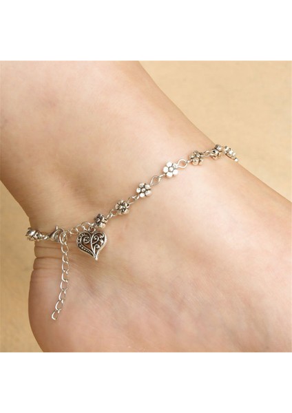 JL024 Huitan Çiçek Halhal Bilezik Kadınlar Için Bohemia Tarzı Plaj Bacak Zincir Aksesuarları Narin Ayak Bileği Takı Parti Için (Yurt Dışından) modelleri