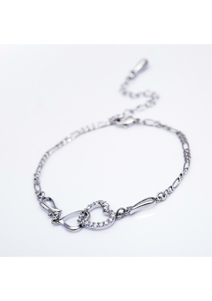 No.1 Boyutu 2022 Moda Çift Kalp Ayak Bileği Kadın Aşk Düğün Bilezik Kristal Yalınayak Plaj Bacak Zinciri Hediye 25CM(9 ") Uzun (Yurt Dışından) fırsatları