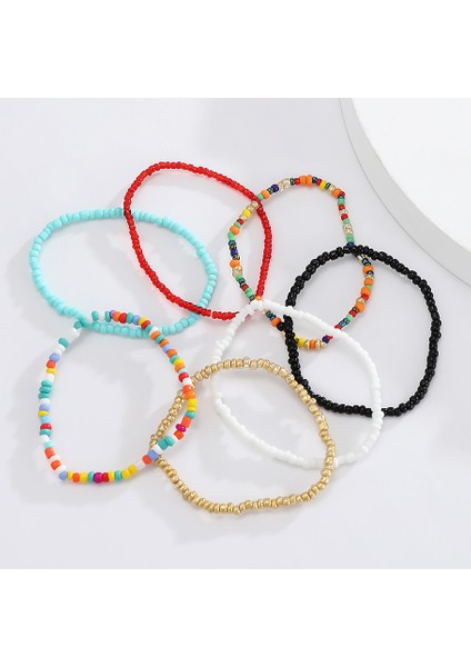 No.8 Boyutu Bohemian Renkli Boncuklar Halhal Kadınlar Için El Yapımı Esneklik Ayak Takısı Yaz Plaj Yalınayak Bilezik Ayak Bileği Bacak Üzerinde 2022 (Yurt Dışından) fiyatları