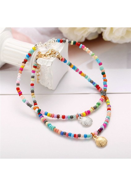 NO.50442 Boyutu Modyle Bohemian Renkli Boncuklar Kabuk Halhal Kadınlar Için Yaz Okyanus Plaj Ayak Bileği Bilezik Ayak Bacak Takı (Yurt Dışından) indirimleri