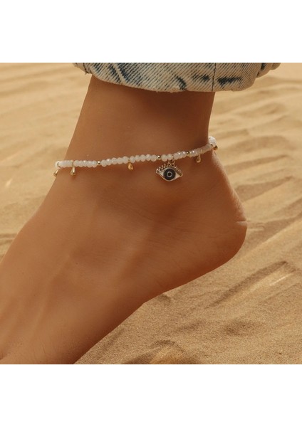 AK23Y0025-1 Boho Denizyıldızı Coell Boncuk Halhal Bilezik Bacak Üzerinde Ananas Çiçek Halhal Yalınayak Kadınlar Için Bacak Zinciri Plaj Takı (Yurt Dışından)