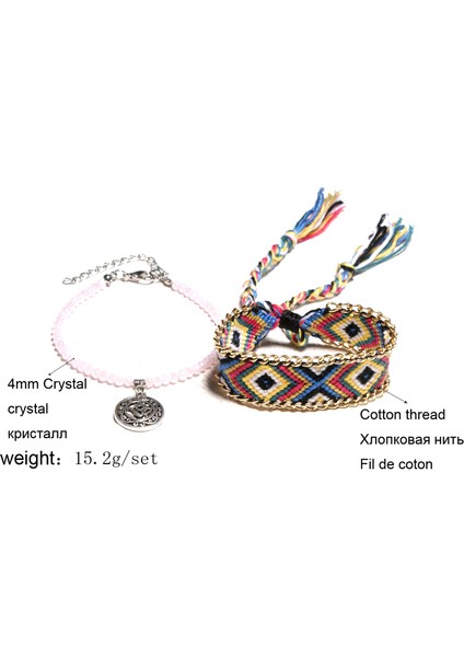 No.11 Boyutu Ay Kız Kol Halhal Kadınlar Için Bohem Kristal Boncuk El Yapımı Halhal Bilezikler Kadın Plaj Ayak Takısı (Yurt Dışından) modelleri