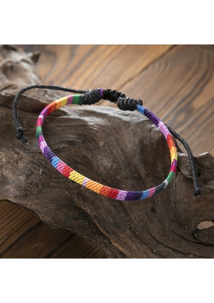 No.8 Boyutu Erkekler ve Kadınlar Için Halhal Örgülü Gökkuşağı Ayak Halat Sörfçü Plaj Halhal Boho Ayak Takısı Hediyeler Için (Yurt Dışından) indirimleri