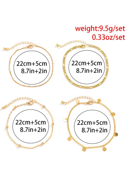 Altın Rengi Vintage Yuvarlak Pullu Göz Kolye Halhal Womemple Altın Renk Metal Boncuk Halhal Charm Kızlar Moda Takı Hediyeler (Yurt Dışından) modelleri