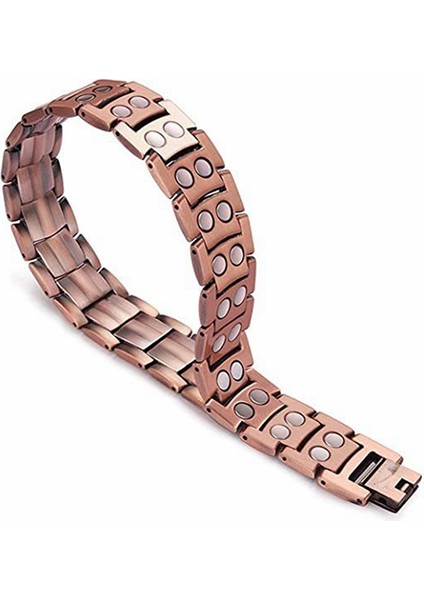 No.1 Boyutu Erkekler Için Halhal Artrit Bakır Renk Bileklik Sağlık Enerji Titanyum Germanyum Çift Sıralı Manyetik Sağlık Takı Halhal (Yurt Dışından) fırsatları