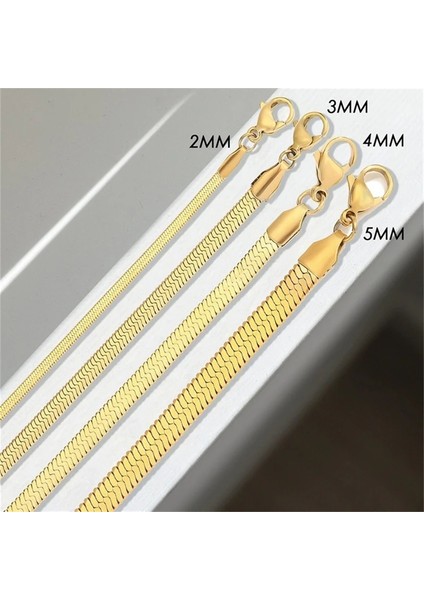 SL092-JIN5MM Bıçak Zincir Halhal Kadınlar Için Altın Renk Bilezik Bacak Üzerinde Paslanmaz Çelik Yılan Zincirler Moda Plaj Aksesuarları Takı (Yurt Dışından) modelleri