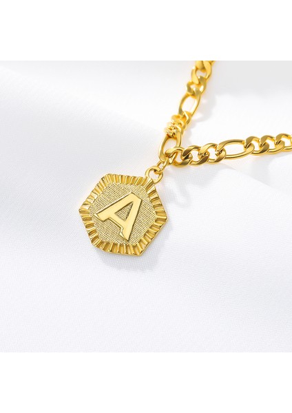 M Boyutu A-Z Ilk Harf Altıgen Ayak Bileği Bilezik Kadınlar Için Altın Renk Paslanmaz Çelik Halhal Kadın Ayak Zinciri Bacak Takı (Yurt Dışından) fiyatları