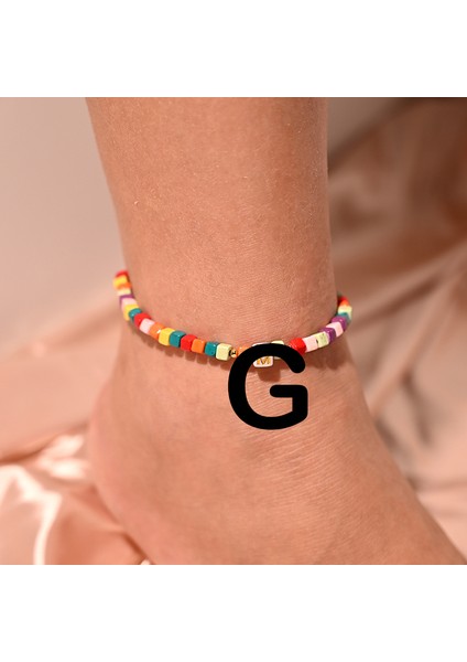 G Renkli Ilk Halhal Bilezik Kadınlar Için Bacak Üzerinde Moda Ayarlanabilir Kadın Halhal Yalınayak Bacak Zinciri Plaj Takı (Yurt Dışından)