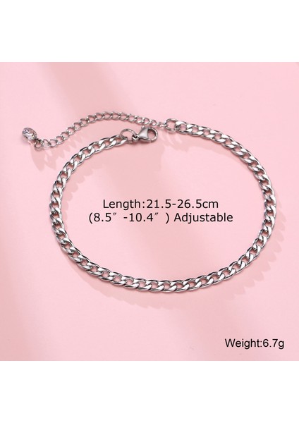 Stil1 Figaro Zincirli Halhal,figaro Zincirli Erkek Bayan Bileklik,günlük Zarif Halhal,ayarlanabilir (Yurt Dışından)