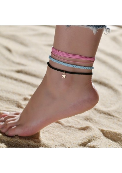 20230210-4 Boho El Yapımı Deniz Kabuğu Püskül Halhal Kadın Kızlar Kaplumbağa Boncuklu Ayak Bileği Bilezikler Bacak Üzerinde Yaz Plaj Yalınayak Sandalet Takı (Yurt Dışından)