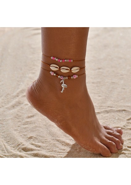 No.18 Boyutu Yeni Bohemian Çok Katmanlı Yaz Halhal Kadınlar Için Kumlu Plaj Ayak Bileği Bilezik Kızlar Yalınayak Ayak Zinciri Takı (Yurt Dışından) indirimleri