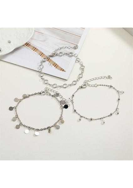 No.3 Boyutu 2022 Moda Bohemian Halhal Bilezik Bacak Zinciri Yaz Plaj Bacak Bilezik Charm Halhal Takı Hediye Kadın Aksesuarları (Yurt Dışından)