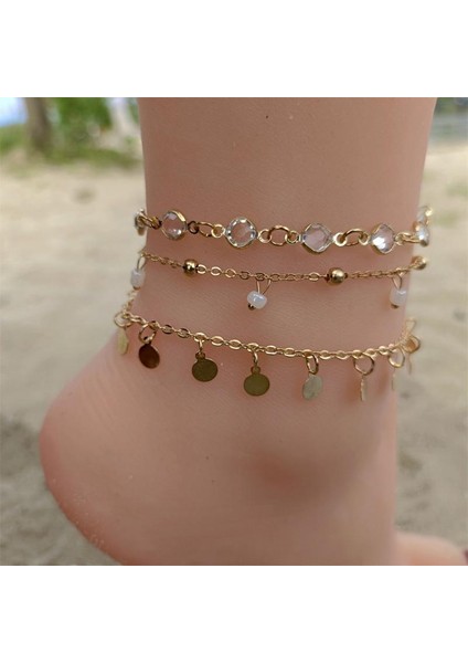 No.4 Boyutu 2022 Moda Bohemian Halhal Bilezik Bacak Zinciri Yaz Plaj Bacak Bilezik Charm Halhal Takı Hediye Kadın Aksesuarları (Yurt Dışından) modelleri