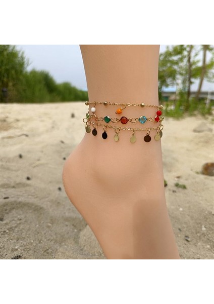No.4 Boyutu 2022 Moda Bohemian Halhal Bilezik Bacak Zinciri Yaz Plaj Bacak Bilezik Charm Halhal Takı Hediye Kadın Aksesuarları (Yurt Dışından) fırsatları