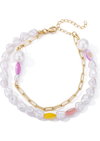 HJ326G-2 Paslanmaz Çelik Nazar Halhal Kadınlar Için Emaye Yuvarlak Bacak Zinciri Mavi Göz Halhal Bilezik Yaz Plaj Ayak Takı Hediye (Yurt Dışından)