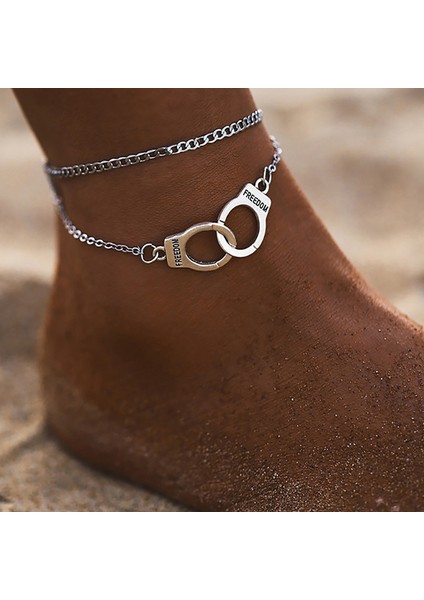 NO.50181 Boyutu Modyle Yeni Moda Aşk Kelepçe Plaj Halhal Kadınlar Için Trendy Ayak Takısı Özgürlük Mektuplar Bacak Bilezik Hediye Kadın Için (Yurt Dışından) indirimleri