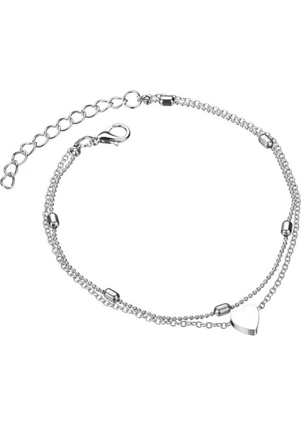 NO.50072 Boyutu Modyle Yeni Moda Basit Kalp Kadın Halhal Ayak Takısı Bacak Yeni Halhal Ayak Bileği Bilezikler Kadınlar Için Bacak Zinciri Hediyeler (Yurt Dışından) fırsatları