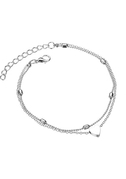 CB065-D Charmsmic Altın Kalp Şekli Zincir Charm Halhal Kadınlar Için Ofis Bayan Istakoz Kanca Ayarlanabilir Yaz Ayak Takısı Hediyeler (Yurt Dışından) fiyatları