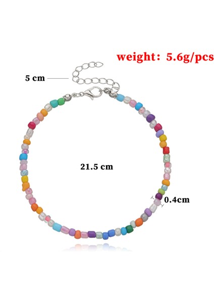 No.7 Boyutu Bohemia Renkli Pirinç Boncuk Halhal Kadınlar Için Yaz Plaj El Yapımı Ayak Bileği Bilezik Kız Boncuklu Zincir Ayak Takısı (Yurt Dışından) modelleri