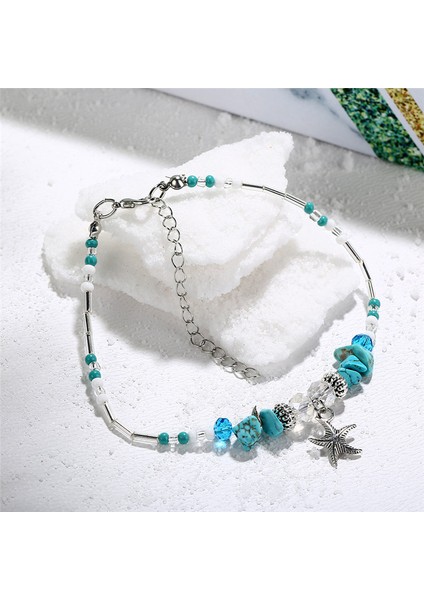 NO.50199 Boyutu Modyle Yeni Bohemian Vintage Kabuk Boncuk Denizyıldızı Halhal Yeni Çok Katmanlı Halhal Bacak Bilezik El Yapımı Takı Kadınlar Için (Yurt Dışından) indirimleri