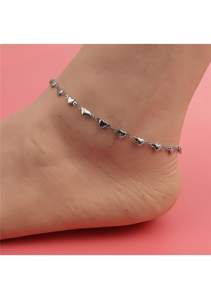 No.4 Boyutu Yeni Moda Paslanmaz Çelik Halhal Kalp Ilmek Yıldız Ayak Bileği Bilezik Kadın Kızlar Için Parti Takı Hediye 1 Pc (Yurt Dışından) fiyatları