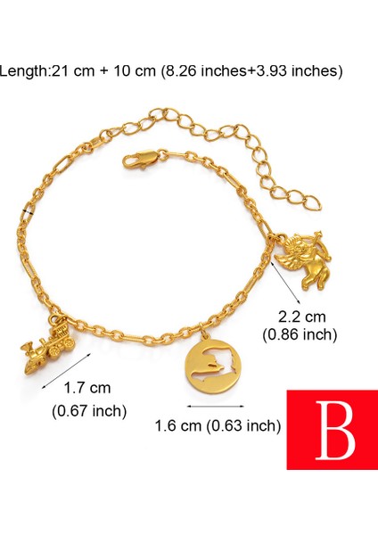 B Anniyo Uzunluğu 20CM + 10CM, Haiti Haritası Halhal Altın Renk Ayak Zinciri Takı Ayiti Et Haritalar # (Yurt Dışından)