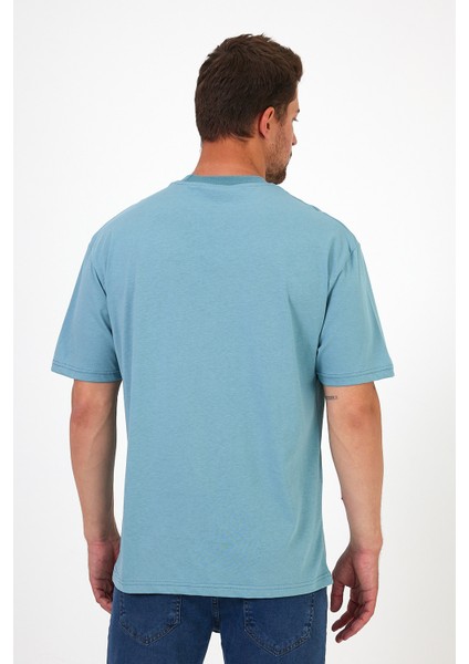 Erkek Bisiklet Yaka Hawaıı Baskılı T-shirt 7021 fırsatları