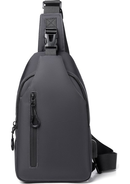 Dış Mekan Büyük Kapasiteli Crossbody Çanta, Şık ve Sade Erkek Göğüs Çantası, Öğrenci Modaya Uygun Çok Yönlü Omuz Çantası (Yurt Dışından)