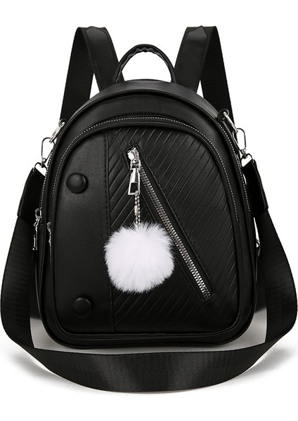 Moda Fermuarlı Sırt Çantası Kadın Sırt Çantası Kore Tarzı Taşınabilir Omuz Çok Amaçlı Çanta (Yurt Dışından)