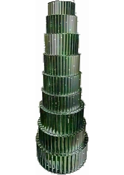 Çap 250 Boy 118 Delik 28 mm Sağ Yön Radyal Fan Pervanesi