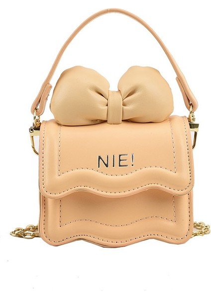 Yeni Mini Çocuk Omuz Çantası Yay Zincir Crossbody Küçük Çanta Ebeveyn-Çocuk Çantası (Yurt Dışından)