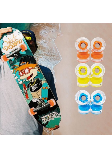 4 Adet Kaykay Tekerleği 80A Penny Kurulu Tekerlek Pu Longboard Kaykay Için Yanıp Sönen Silindirler 1 (Yurt Dışından) fiyatları