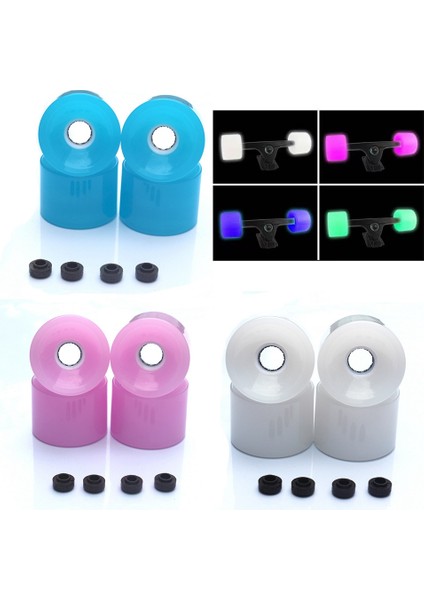 4 Adet 70X51MM Kaykay Tekerlekleri 78A Longboard Tekerlek Sörf Tahtası Pu Flaş Rulman Seti Aksesuarları C (Yurt Dışından)
