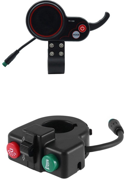 TF-100 LCD Ekran Cihazı, 10 Inç Elektrikli Scooter Bisiklet Modifikasyonu Için Uygundur, 5 Pin (Yurt Dışından)