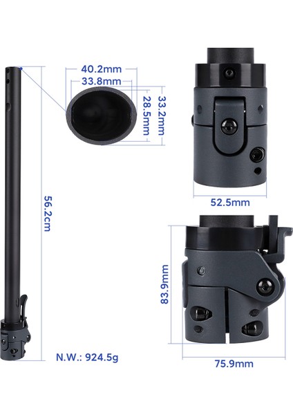 Katlanır Kutup Tabanı Yedek Parçalar Pro Elektrikli Scooter Standı Boru Katlanır Kutup Alüminyum Alaşımlı Aksesuarlar (Yurt Dışından)