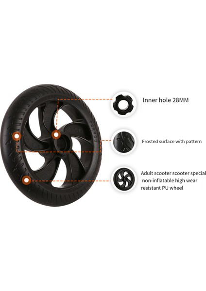 Elektrikli Scooter Katı Tekerlek Yedek Parça 8 Inç Lastik Değişimi (Yurt Dışından) fiyatları