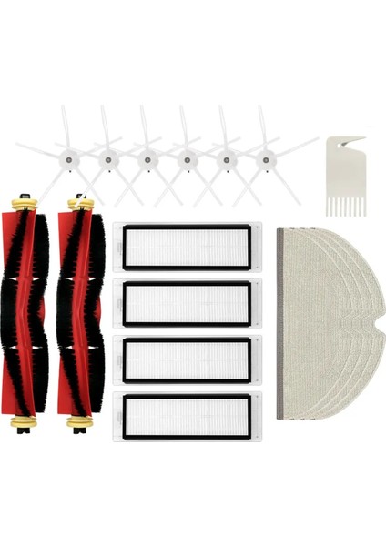 E5 S5 Max S6 Maxv Robot Süpürge ve Paspas Hepa Filtre Ana Fırça Yan Fırçalar Paspas Bezi Parçaları (Yurt Dışından)