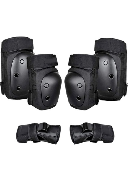 6 Adet Yetişkin/gençlik Diz Pedleri Dirsek Bilek Muhafızları Koruyucu Donanım Seti Çok Spor Kaykay Paten Bisiklet Xl (Yurt Dışından)