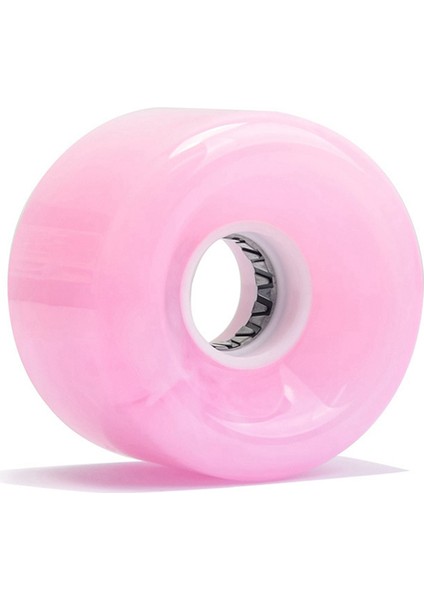 4 Adet Arazi Sörf Tahtası Aydınlık Tekerlek, Kaykay Longboard Için Renkli Glitter Pu Tekerlekler, Yüksek Elastik Pembe (Yurt Dışından)